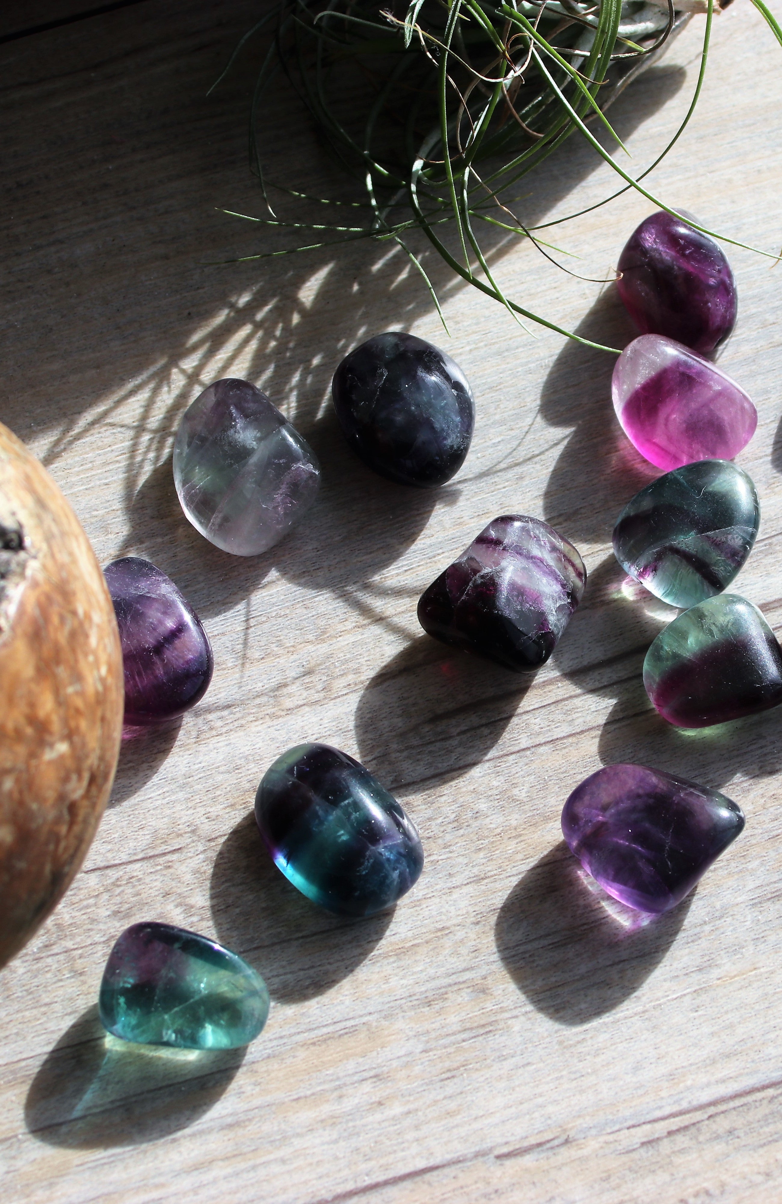 Rainbow Fluorite Tumbled Stone